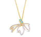 18k Diamond & Moissanite Moth Statement Necklace