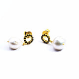 14k Baroque Pearl Sapphire Earrings - Eraya Diamonds