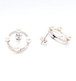 18k Frost Chichi Diamond & Pearl Earrings