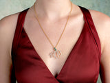 18k Diamond & Moissanite Moth Statement Necklace