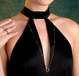 18k Diamond & Tourmaline station necklace