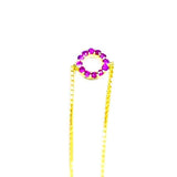 14K Gold Ruby Circle Bracelet - Eraya Diamonds