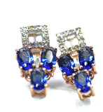 18K Diamond Square Earrings - Eraya Diamonds