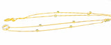 18k Diamond & Tourmaline station necklace