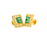 18k Diamond & Emerald Pendant set