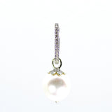 18k Frost Nacre Diamond Hoops
