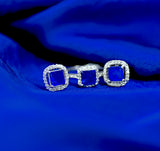 18k Diamond Sapphire Earrings