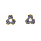 18K Bloom Black Diamond Studs