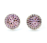 18k Diamond Rhodolite Studs