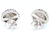 18k Diamond Rhodolite Studs