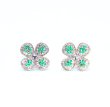 18K Diamond Emerald Adore Earrings