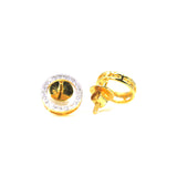 18k Diamond Circle Earrings