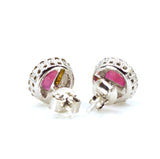 18k Diamond Ruby Earrings