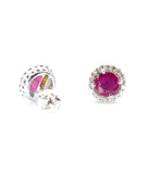 18k Diamond Ruby Earrings