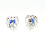 18k Diamond Sapphire Earrings