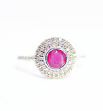 18k Diamond Ruby Statement Ring