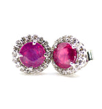 18k Diamond Ruby Earrings