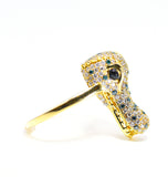18k Alligator Diamond Statement Ring