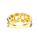 18k Black Diamond Men's Chain Ring