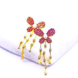 14k Diamond Ruby Butterfly Earrings - Eraya Diamonds