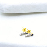18K Dagger Diamond Sapphire Earrings - Eraya Diamonds
