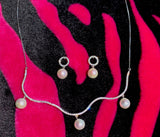 18K DIAMOND WAVE NECKLACE WITH PEARLS - Eraya Diamonds