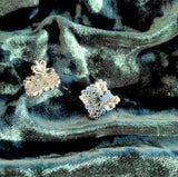 18k REGAL DIAMOND LARGE EARRINGS