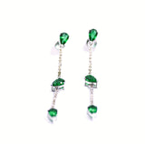 18K Diamond Stick Dangler Earrings - Eraya Diamonds