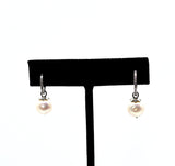 18k Frost Nacre Diamond Hoops
