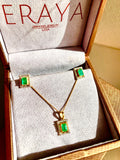 18k Diamond & Emerald Pendant set