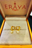 18K Snake Diamond hoop earrings with diamond drops - Eraya Diamonds
