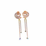 18K Spiral Diamond Fringe Earrings - Eraya Diamonds