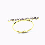 18k Diamond stick Statement Ring - Eraya Diamonds