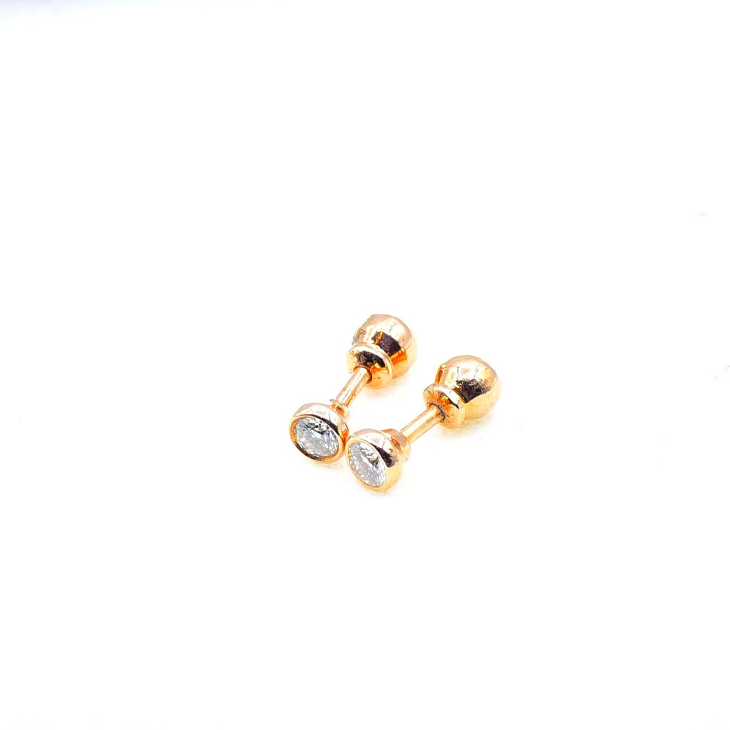 18k Bezel set Diamond Studs