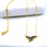 18K Black Diamond Petals Necklace - Eraya Diamonds
