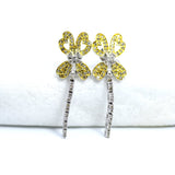 18K Butterfly Diamond Dangler Earrings - Eraya Diamonds