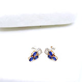 18K Diamond Square Earrings - Eraya Diamonds