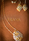 14K Honeycomb Diamond Dangler Earrings - Eraya Diamonds
