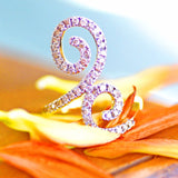 18k Double Spiral Diamond Statement Ring - Eraya Diamonds