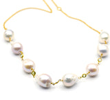 14K Baroque Pearl & Peridot Choker Necklace - Eraya Diamonds