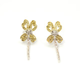 18K Diamond Butterfly Dangler Earrings