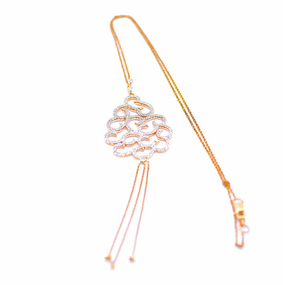 18k Diamond Spirals Necklace - Eraya Diamonds