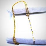 18k Baguette Diamond Lariat Necklace - Eraya Diamonds