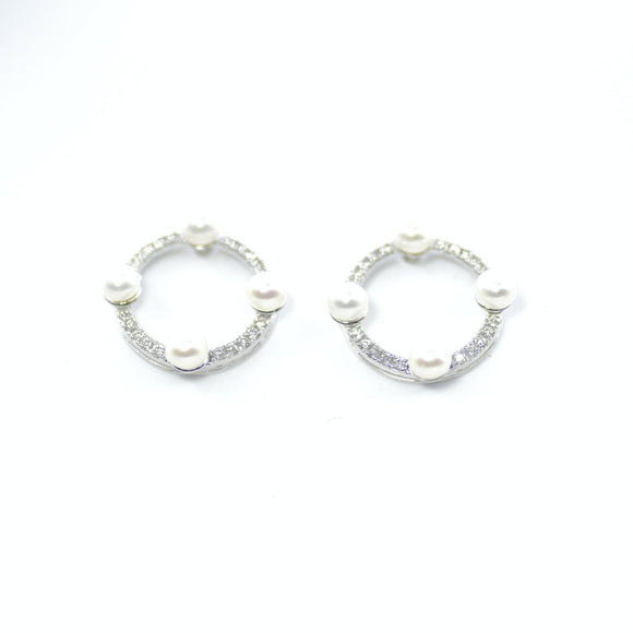 18k Frost Chichi Diamond & Pearl Earrings