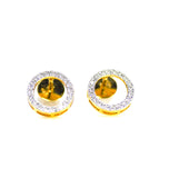 18k Diamond Circle Earrings