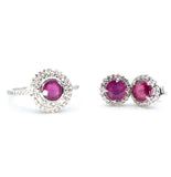 18k Diamond Ruby Earrings