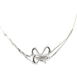 18k Diamond Bow Choker Necklace - Eraya Diamonds