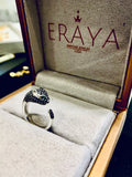 18K GOLD PANTHER BLACK DIAMOND MEN'S RING - Eraya Diamonds