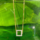 18k Diamond Square Choker - Eraya Diamonds