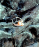 18k Diamond Pearl Unity Ring